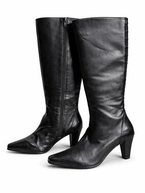 Sudini for Nordstrom Women’s 10.5M Black Zip-up Lace Tie Leather Boots MSRP $249